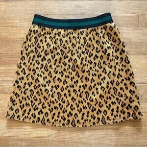 THML leopard animal print a line mini skirt size medium M B8